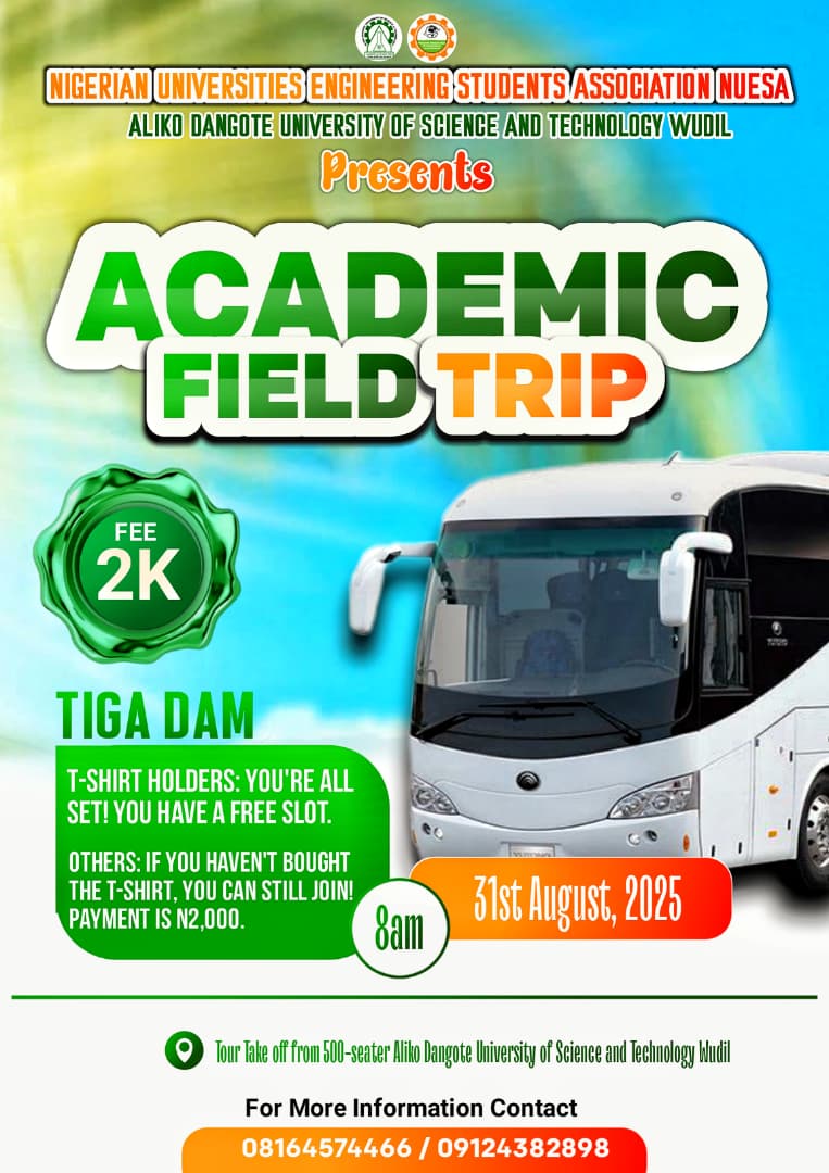 Appreciation for the Successful NUESA Field Trip to Tiga Dam